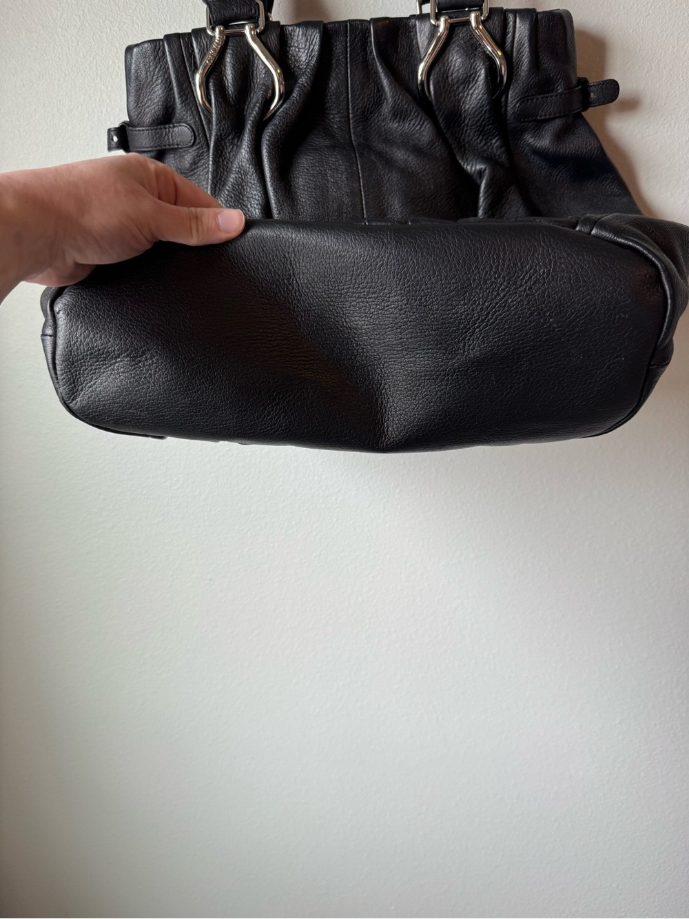 Celine Pillow Tote Black Leather Silver Hardware Phoebe Philo Era with COA - Picture 13 of 16